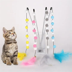 Interactive Stick Feather Toys